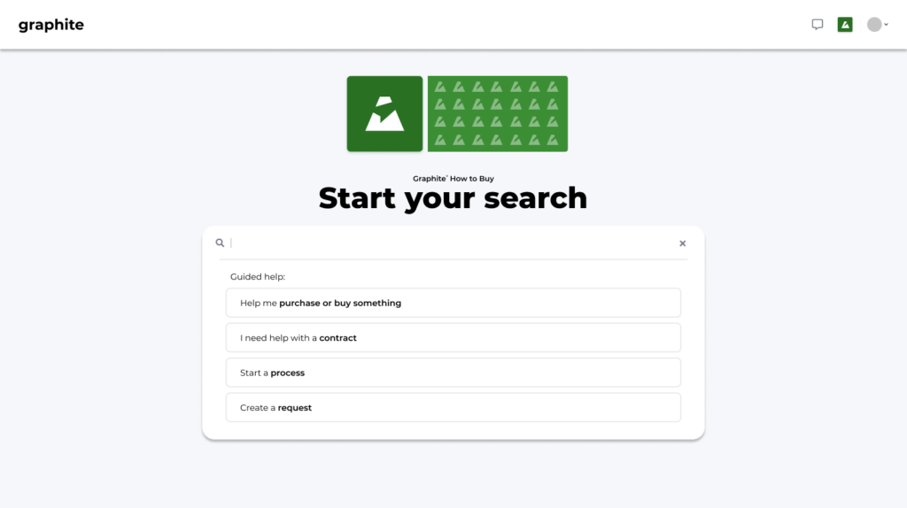 Guided help - start your search - Graphite Connect