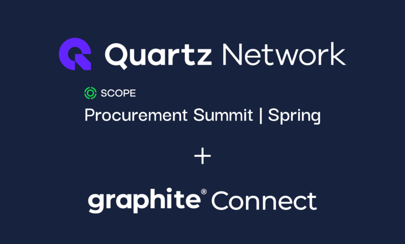 Image of Quartz Network Spring SCOPE Summit and Graphite Connect Logos.